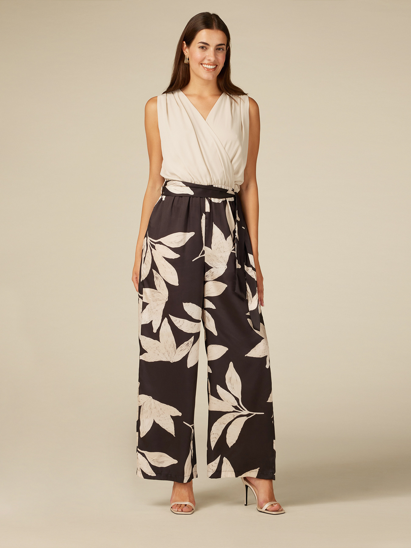 Jumpsuit with patterned trousers image number 0