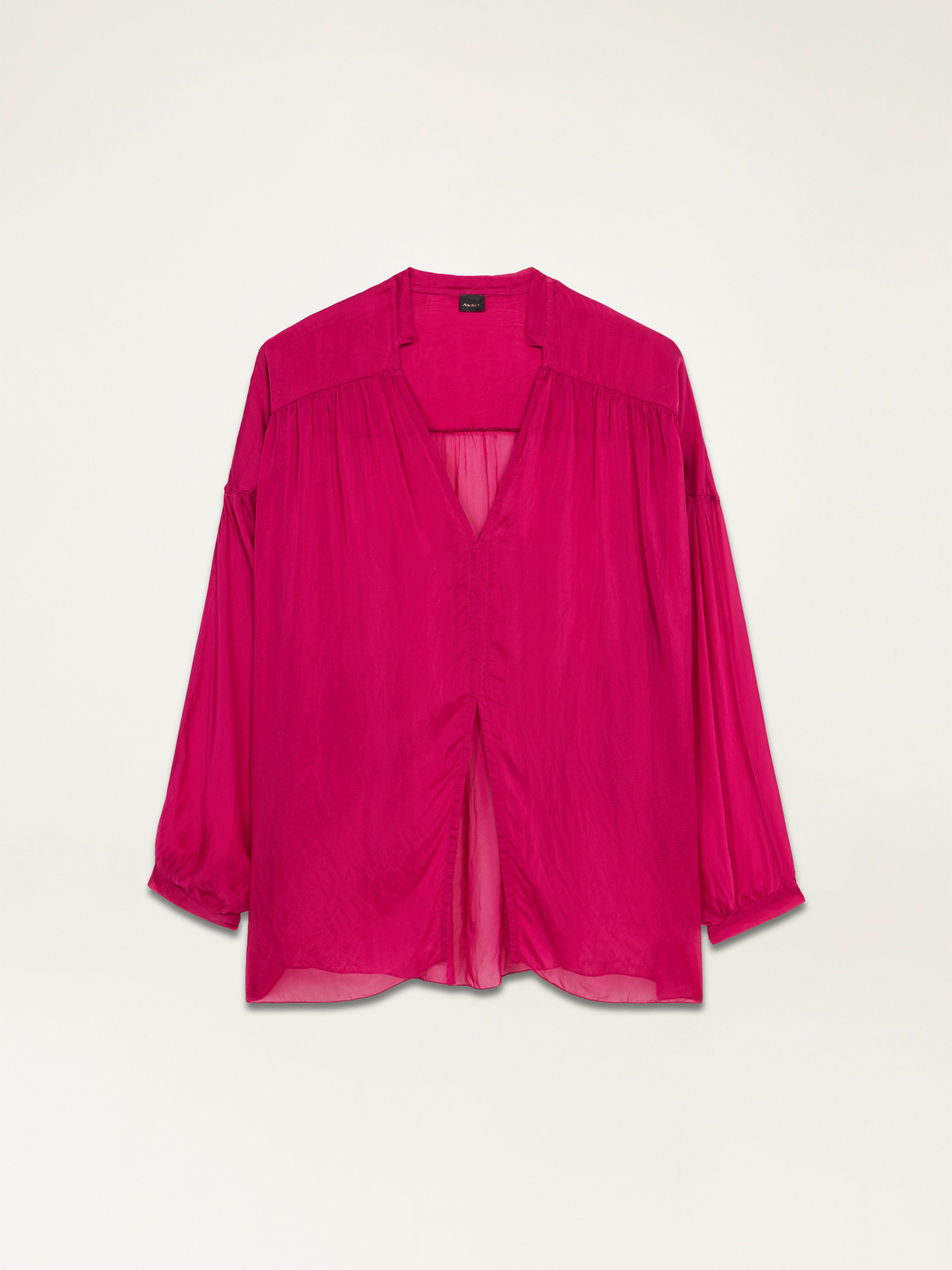 Blusa amplia mezcla de seda image number 3