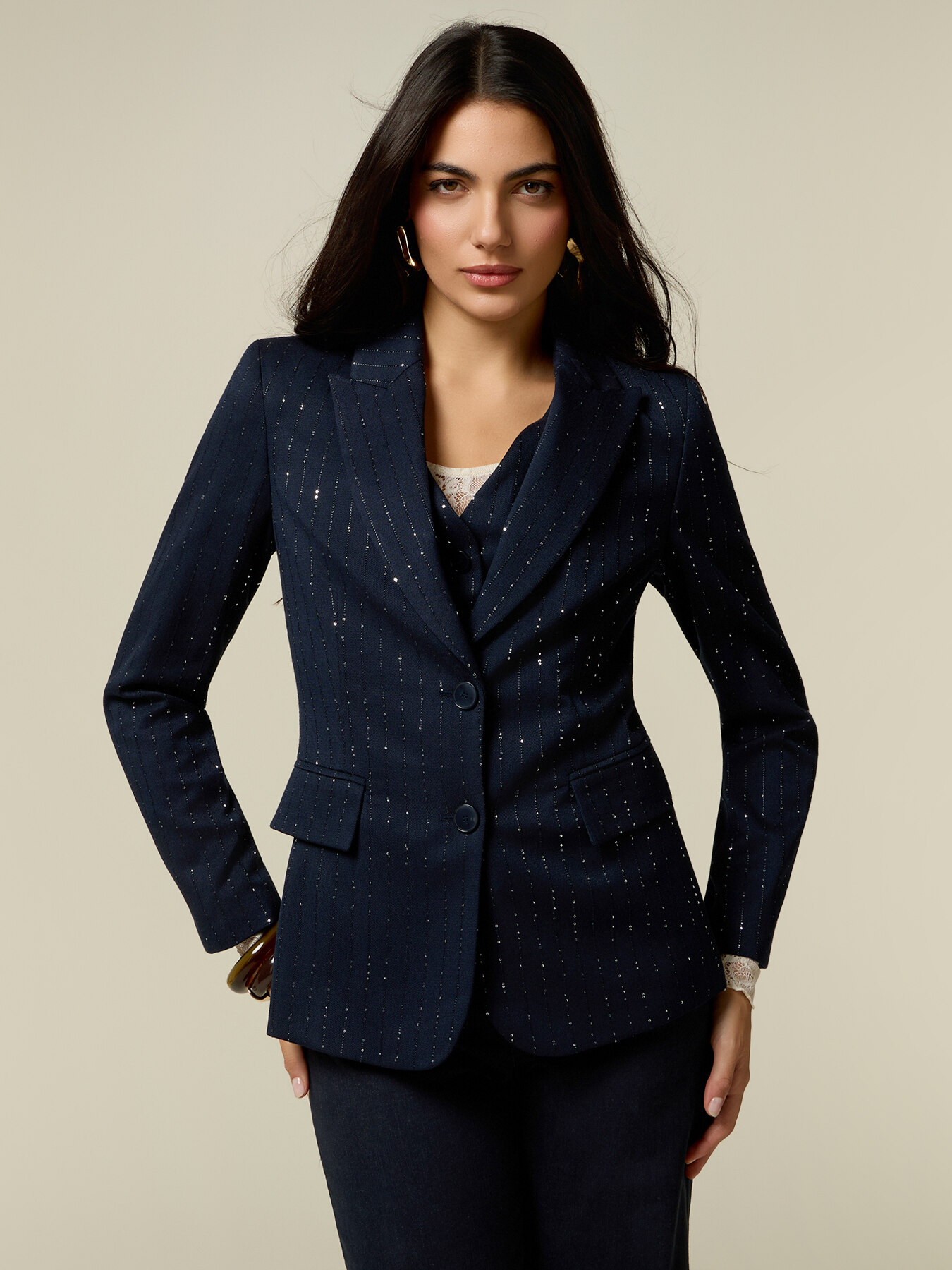 Blazer aus Flanell mit Mikro-Kristallen image number 0