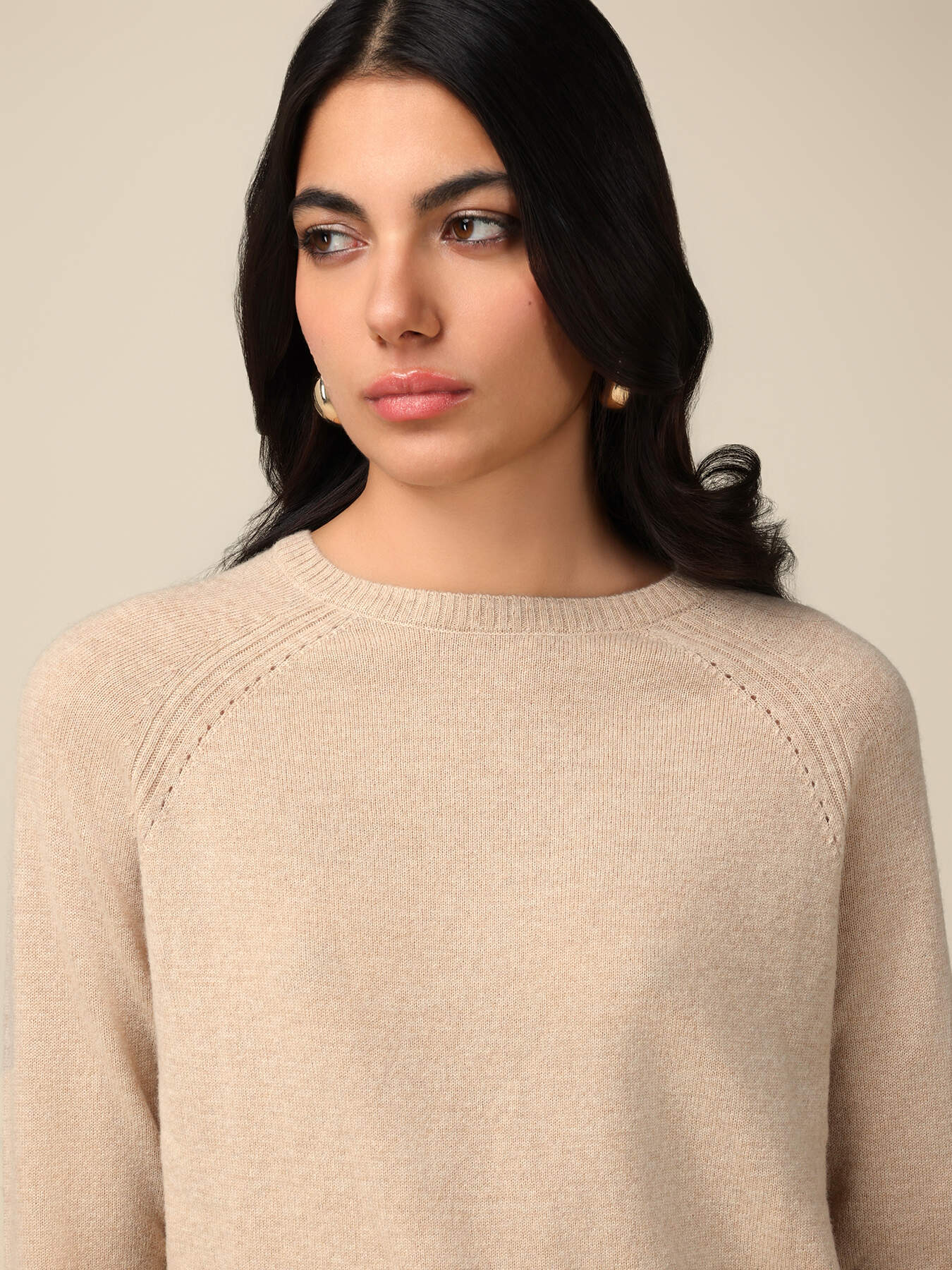 Kaschmir-Pullover mit rundem Ausschnitt image number 2