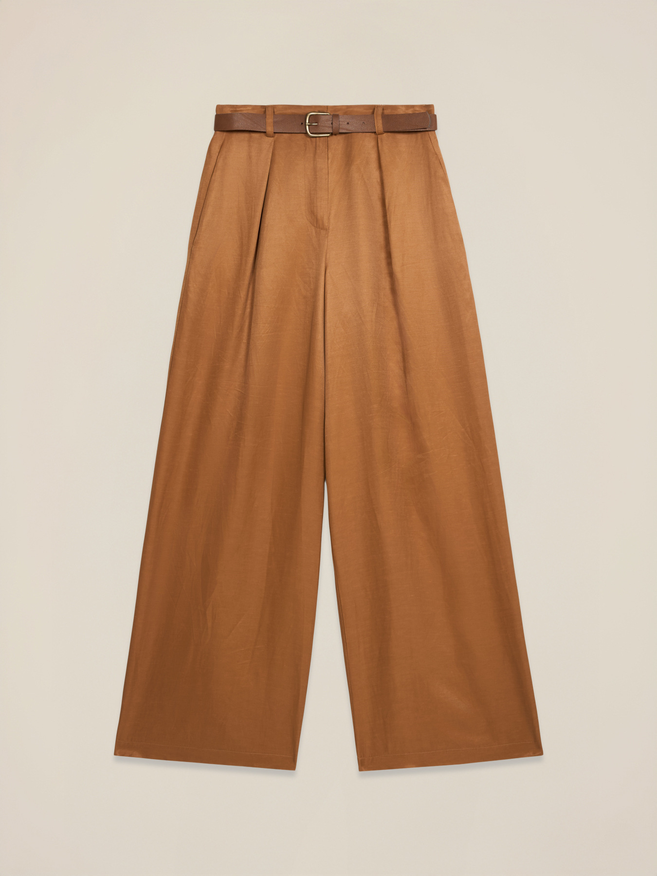 Pantaloni palazzo misto lino image number 4