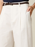 Pantalon palazzo court avec ajours image number 2
