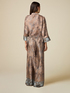 Patterned satin palazzo trousers image number 1