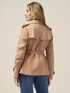 Short suede-effect trench coat image number 1