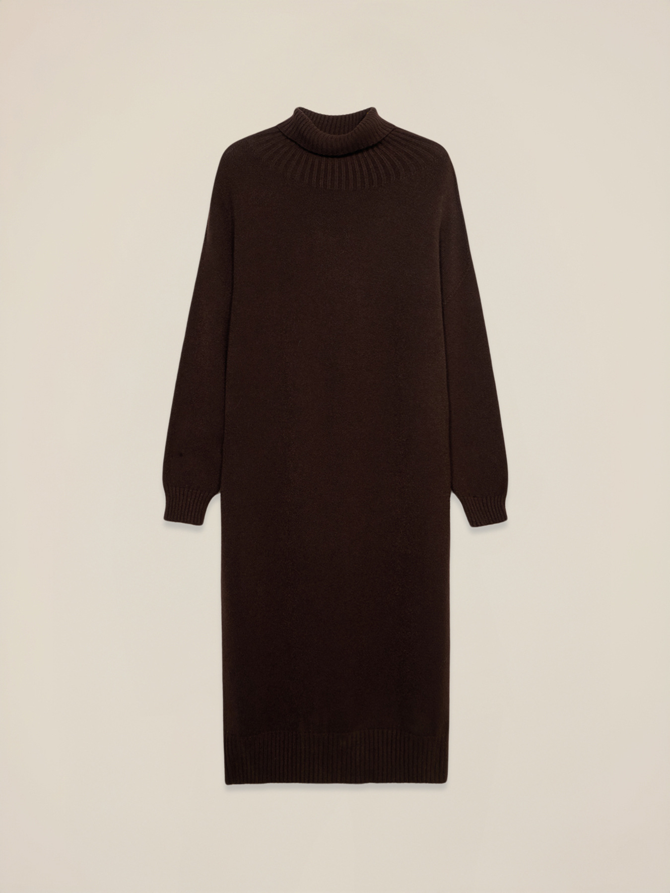 Oversize-Kleid Rollkragenpullover aus Strick image number 3