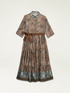 Patterned satin chemisier dress image number 4