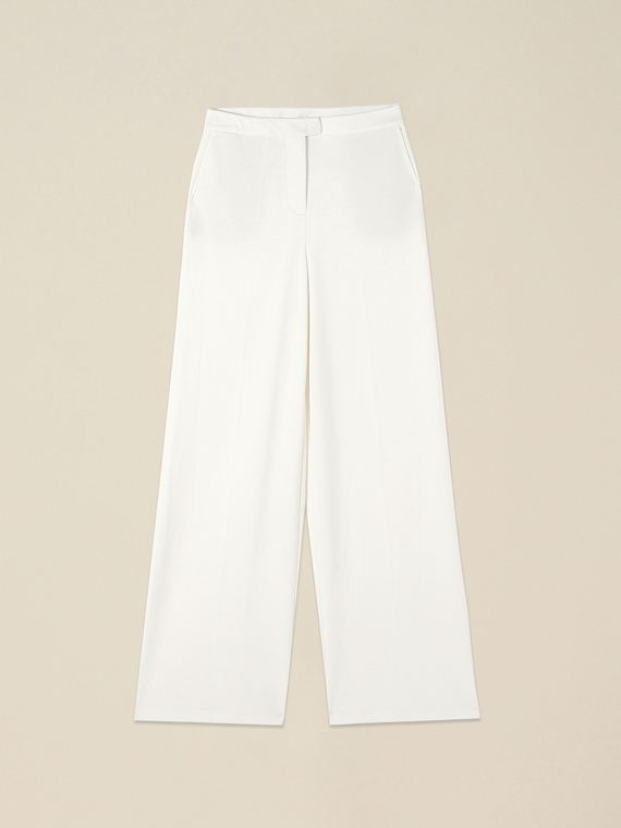 Pantalon palazzo en tissu soft touch
