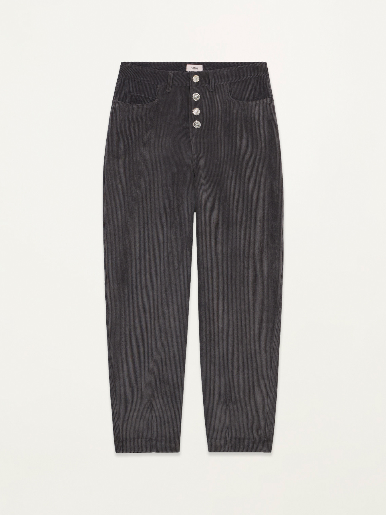 Pantalon chino en velours &agrave; c&ocirc;tes image number 4