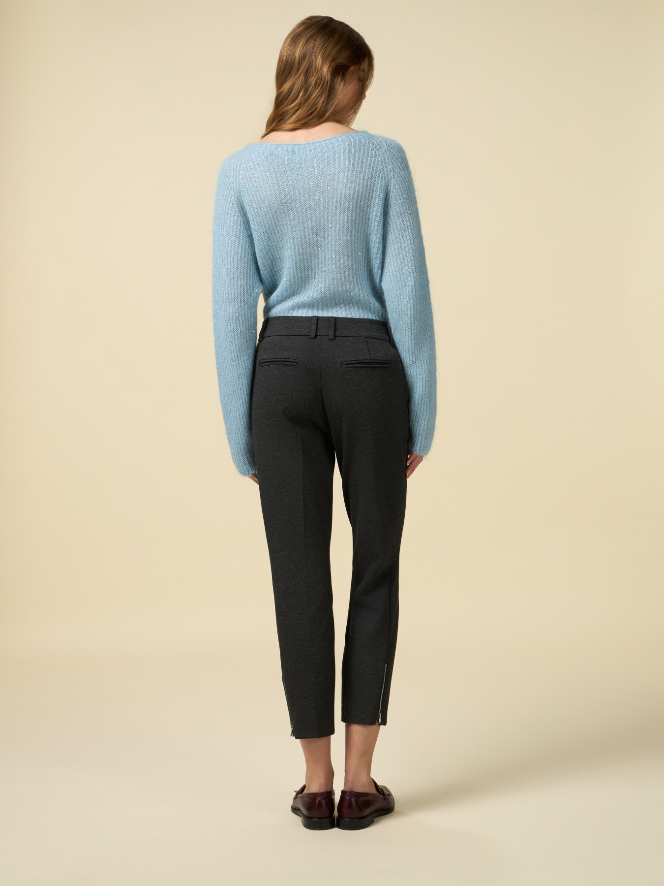 Pantaloni in punto milano image number 1