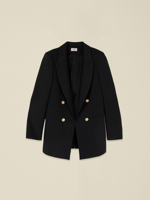 Blazer double boutonnage en tissu technique