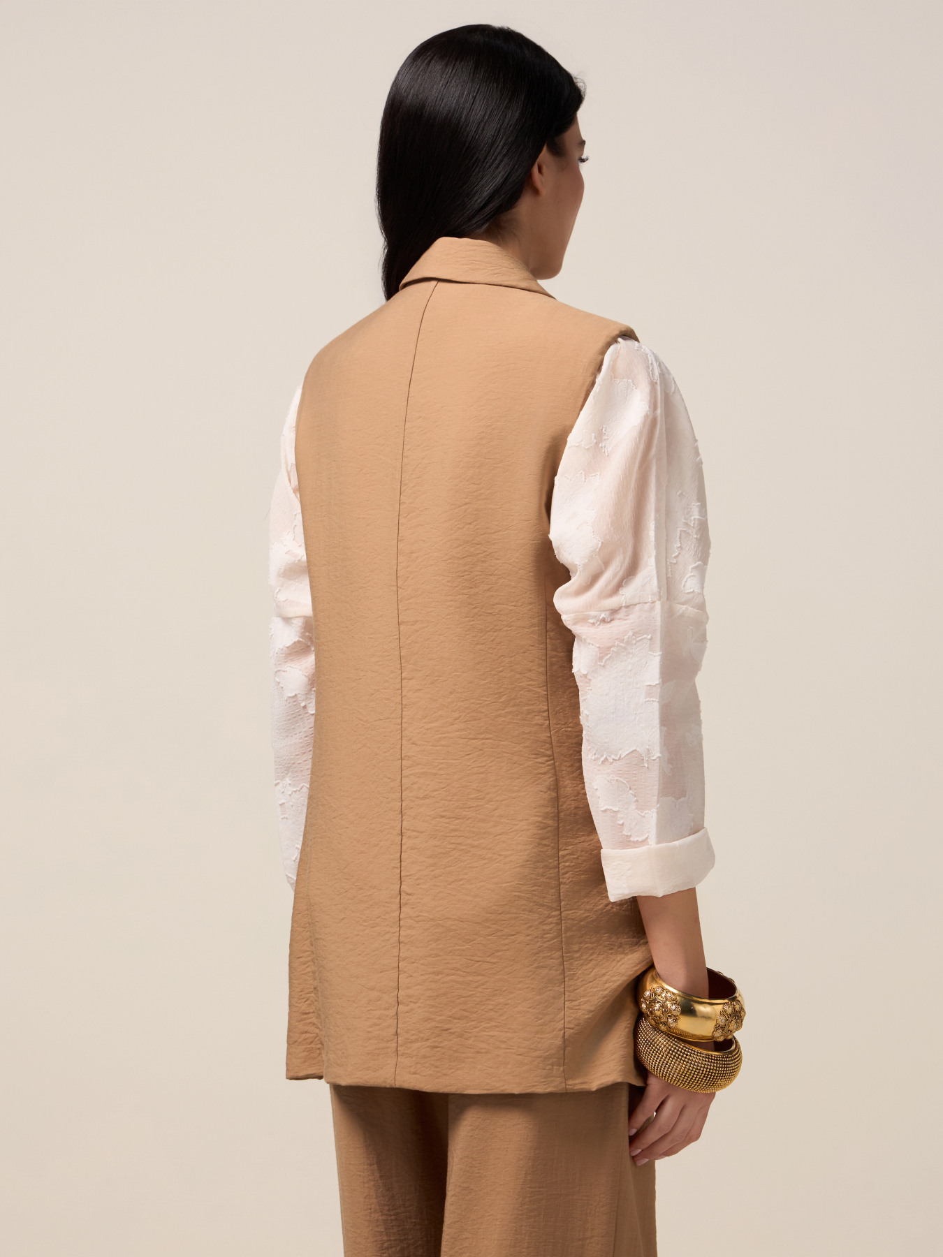 Gilet fluido misto viscosa image number 1