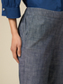 Denim-effect linen-blend trousers image number 2