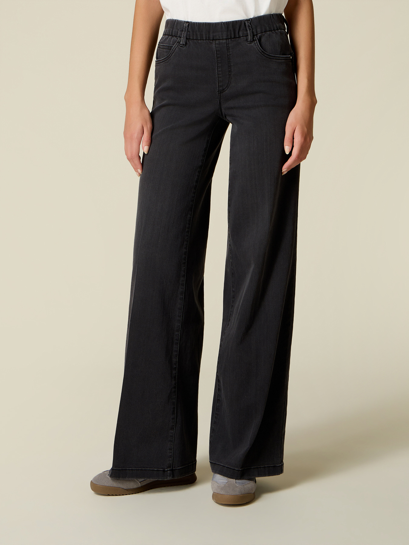Palazzo-Jeans mit elastischem Bund image number 3