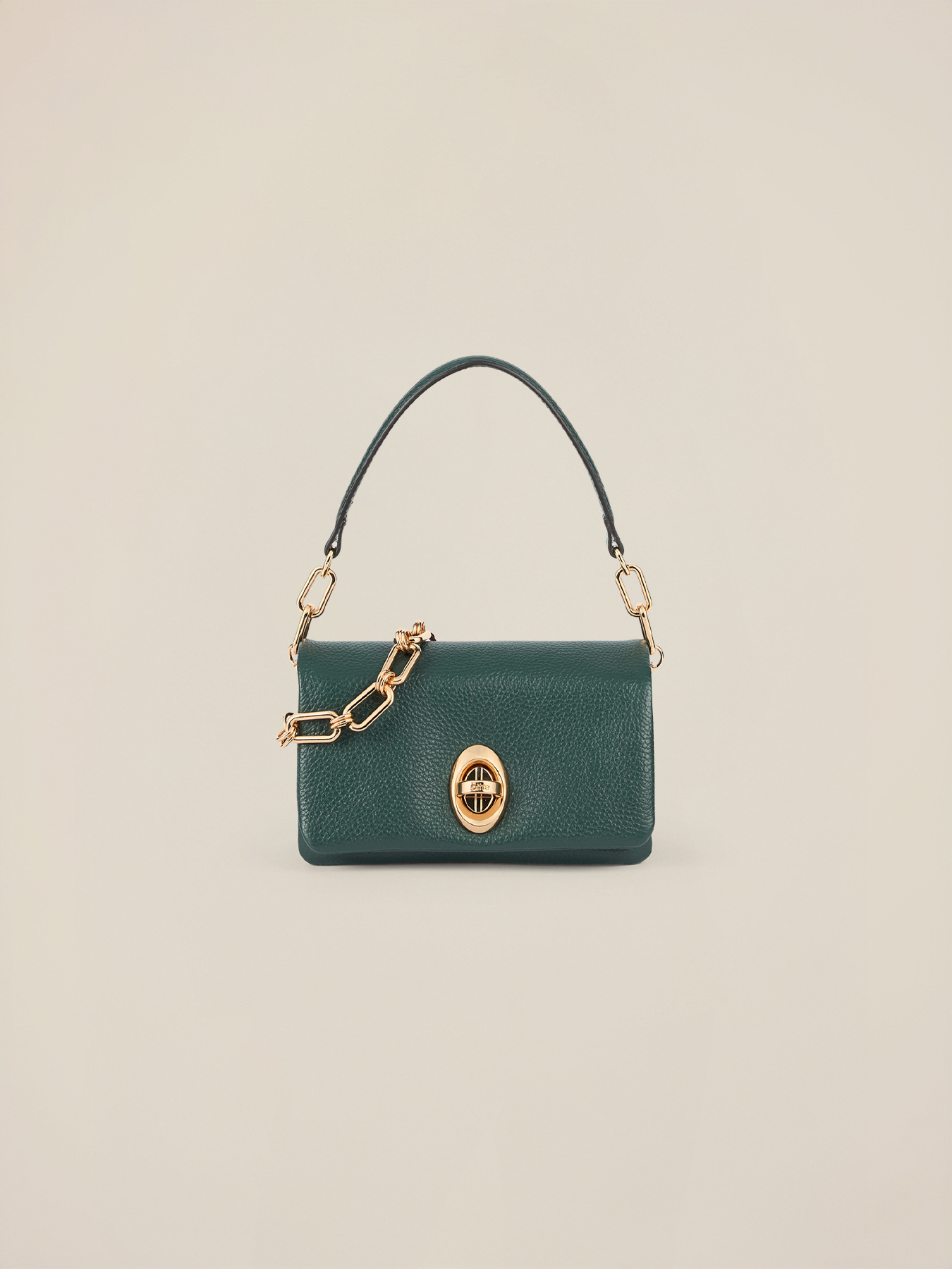 Small genuine leather shoulder bag image number 1