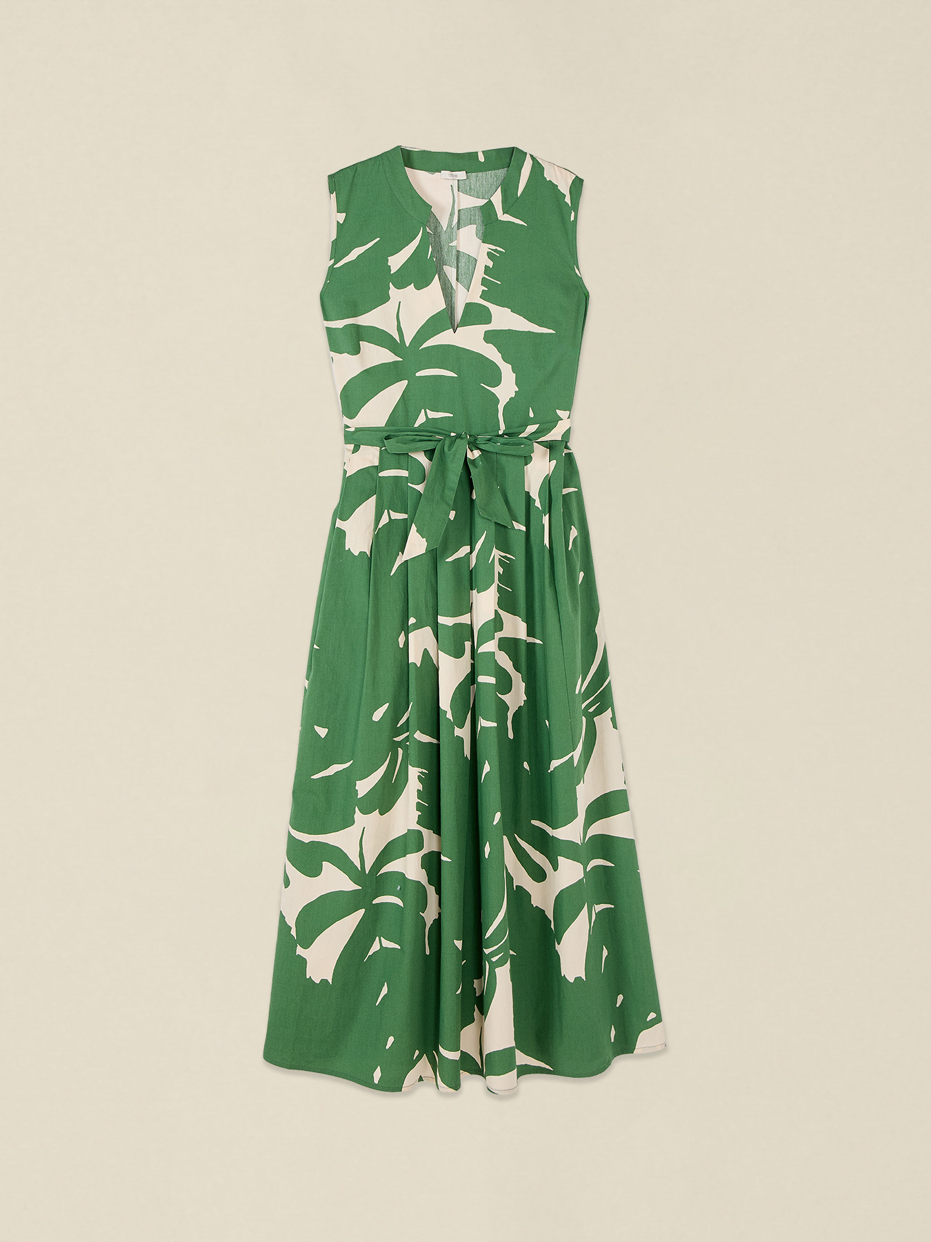 Robe &eacute;vas&eacute;e en popeline &agrave; motifs image number 3