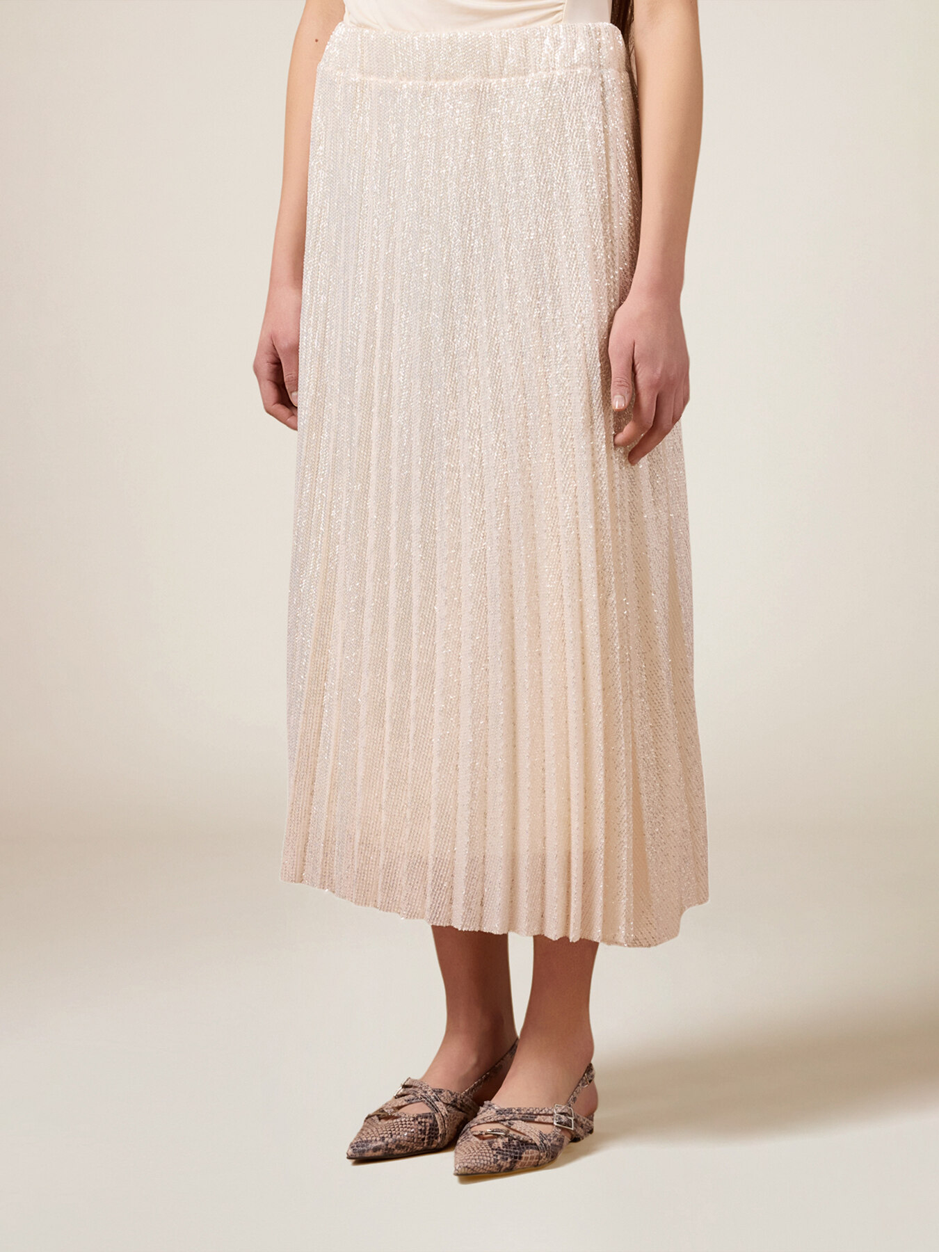 Jupe pliss&eacute;e lurex image number 3