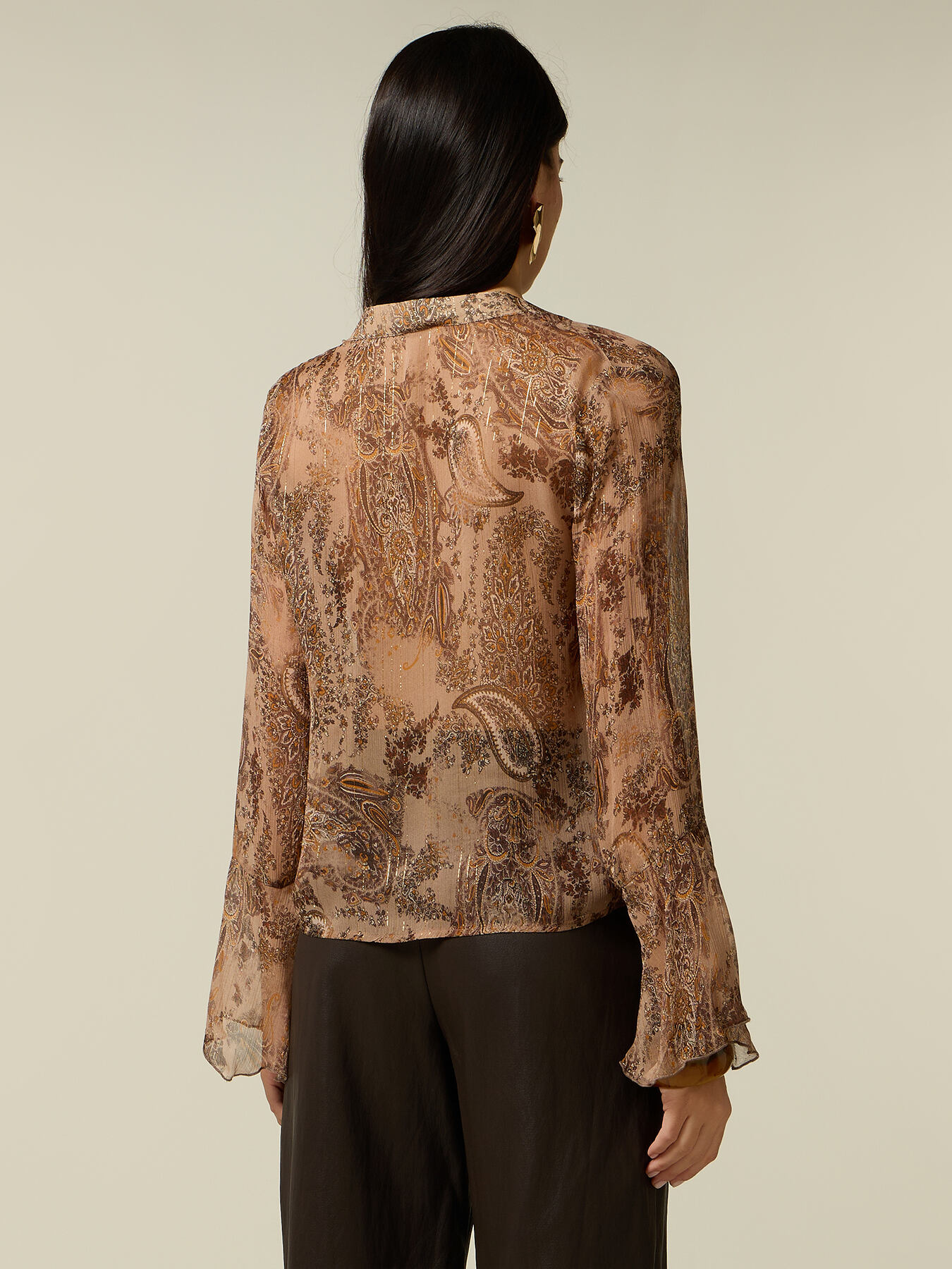 Patterned shirt in crepon image number 1