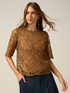 Lace blouse with elbow-length sleeves image number 0