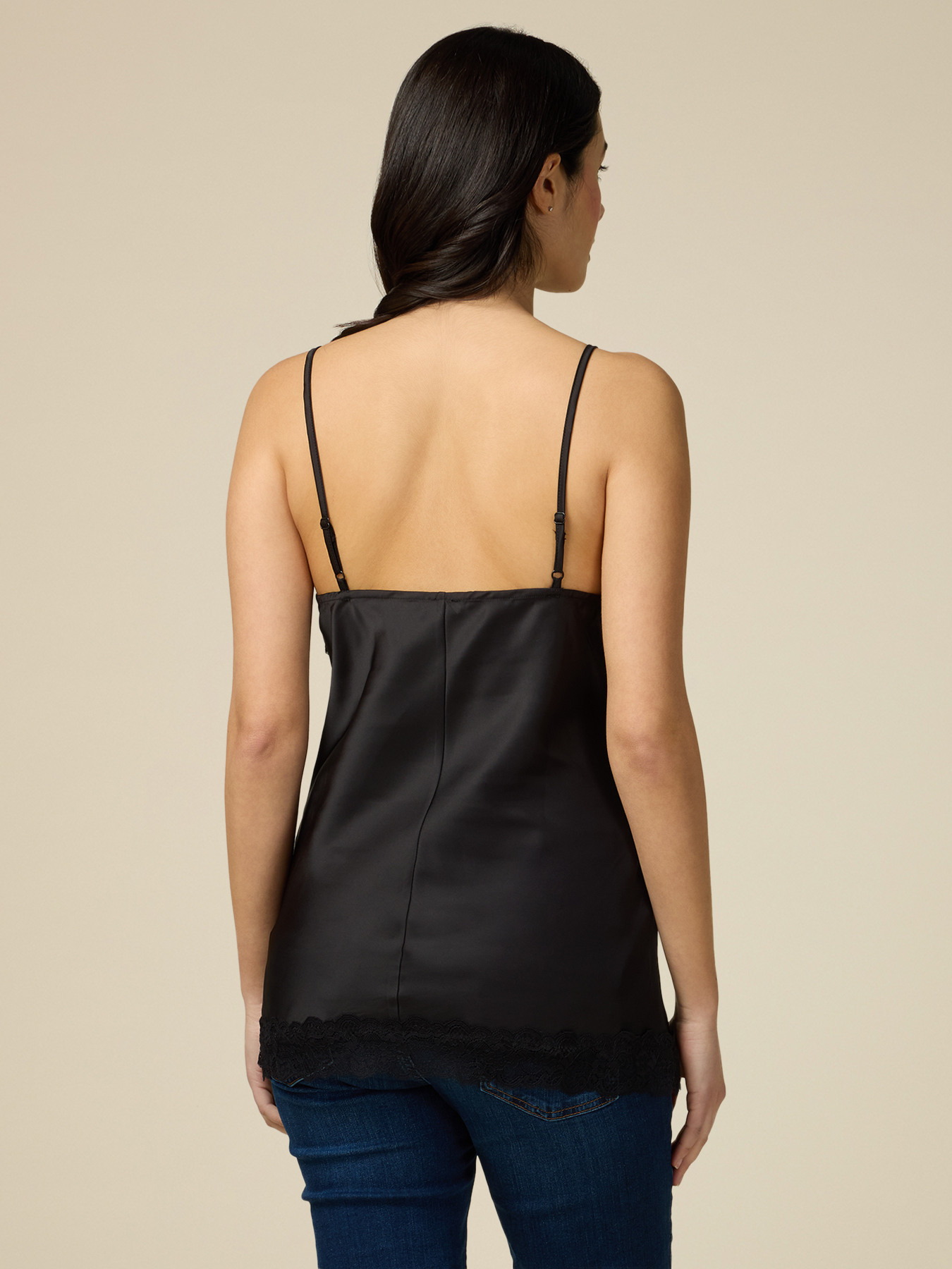 Top in raso e pizzo image number 1