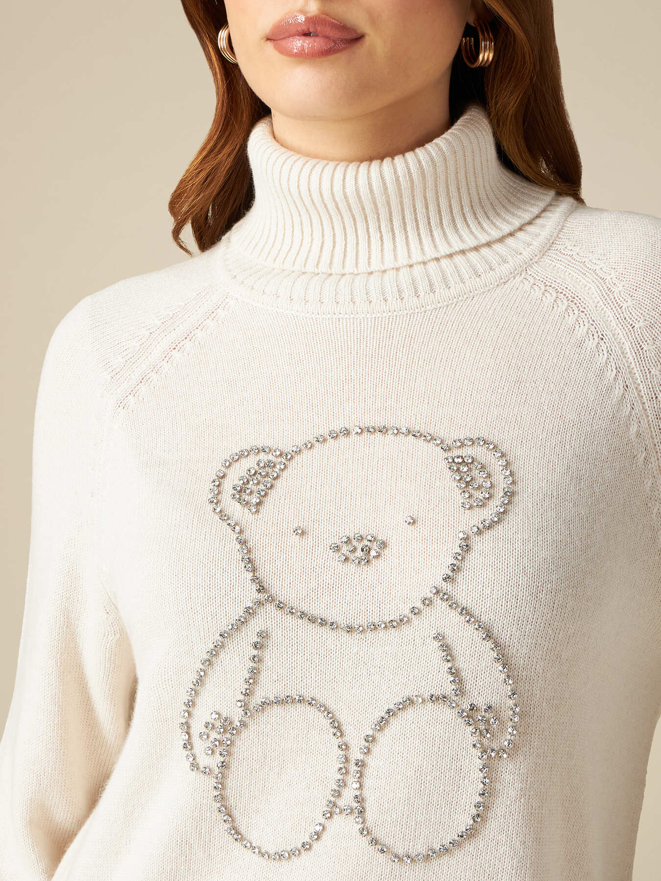 Wool blend turtleneck with set stones image number 2