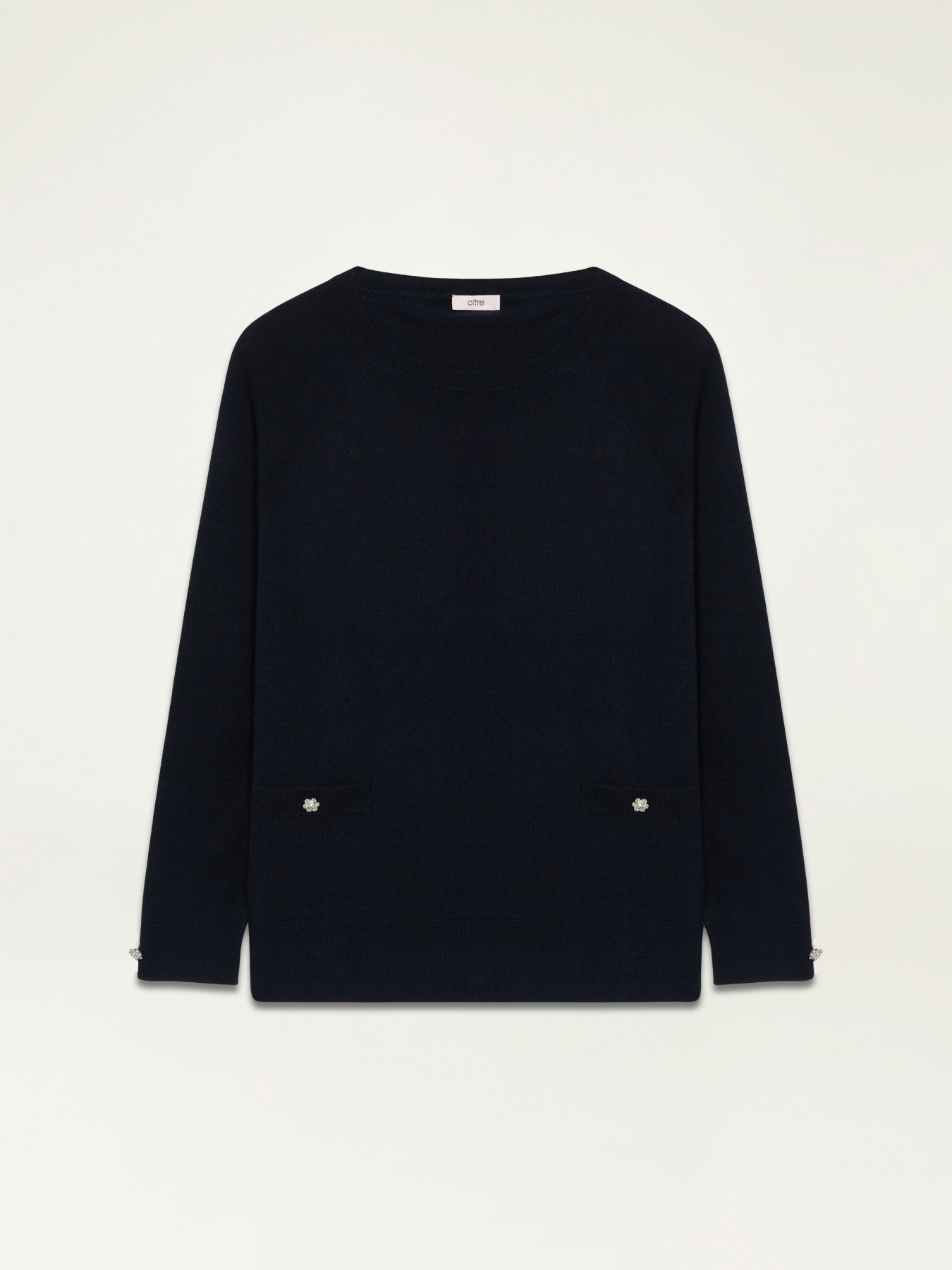Cashmere blend sweater with jewel buttons image number 3