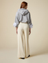 Pantaloni wide leg in cady image number 1