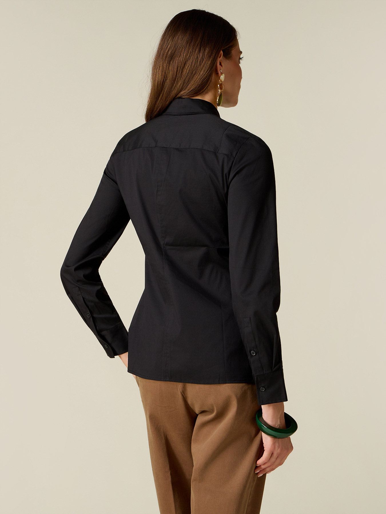 Camicia basic in popeline image number 1