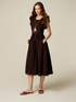 Two-material flare dress image number 0