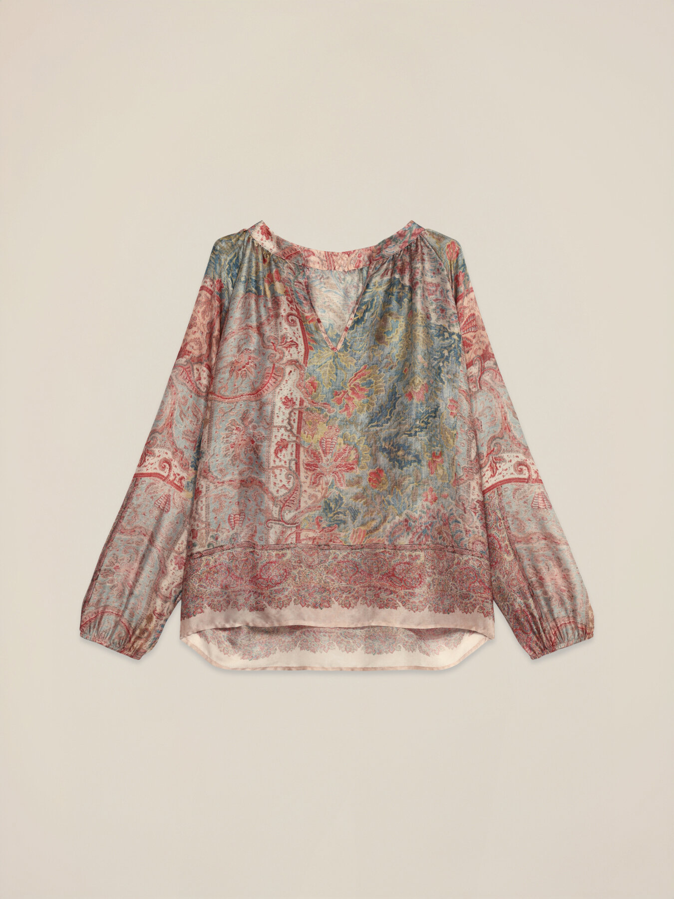 Paisley print voile blouse image number 4