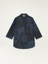 Oversized printed denim shirt image number 3