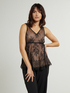 Lace top with contrasting lining image number 0