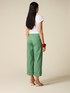 Cotton blend cropped trousers image number 1