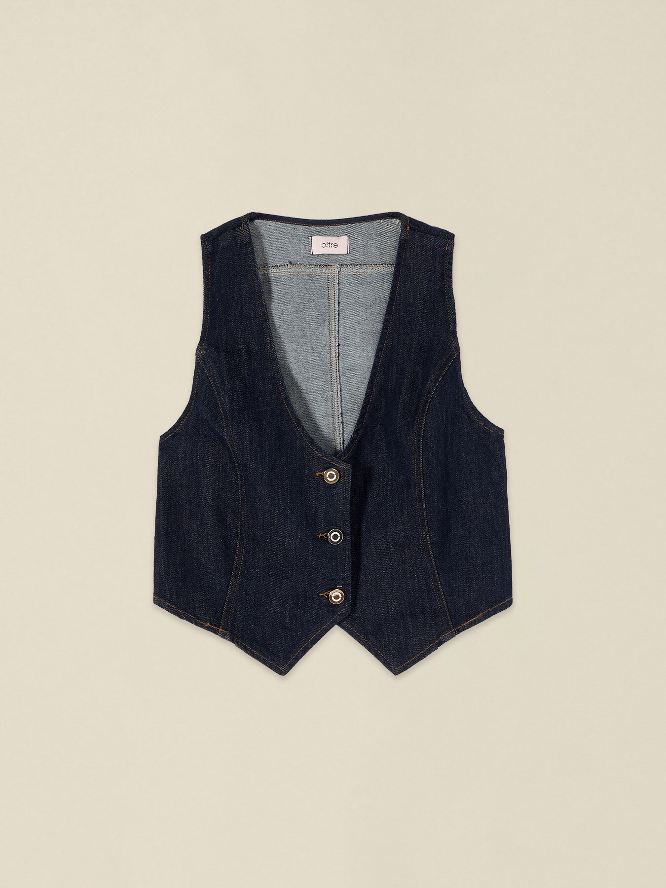 Gilet court en denim image number 3