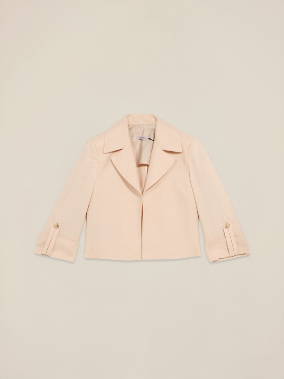 Strukturierte Jacke aus Leinenmischung