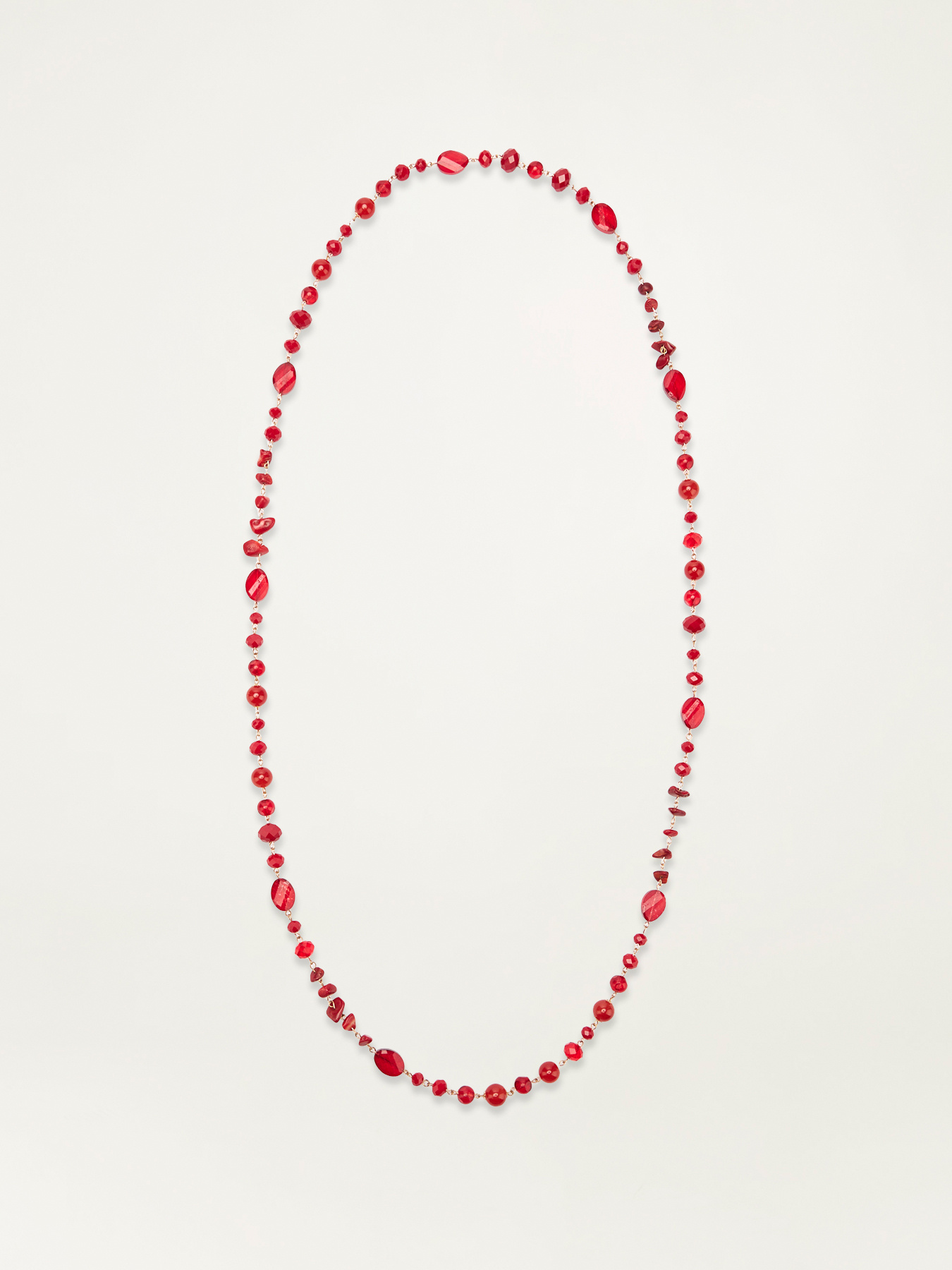 Lange Halskette mit Steinen image number 1