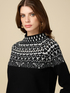 Pullover mit Intarsien und Steinen image number 2