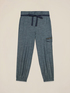Jogging en tissu m&eacute;lang&eacute; lin effet denim image number 4