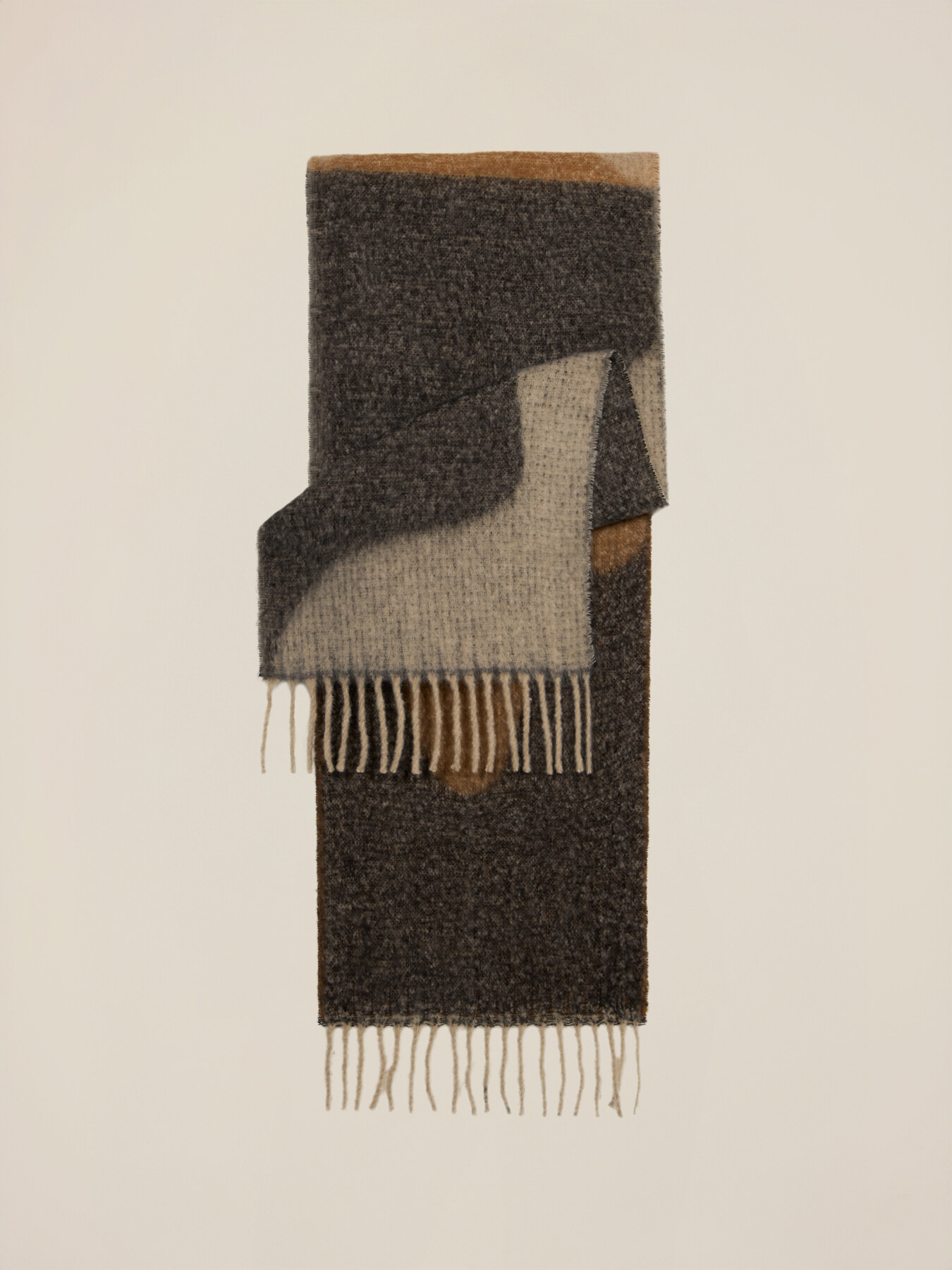 Maxi sciarpa con frange image number 2