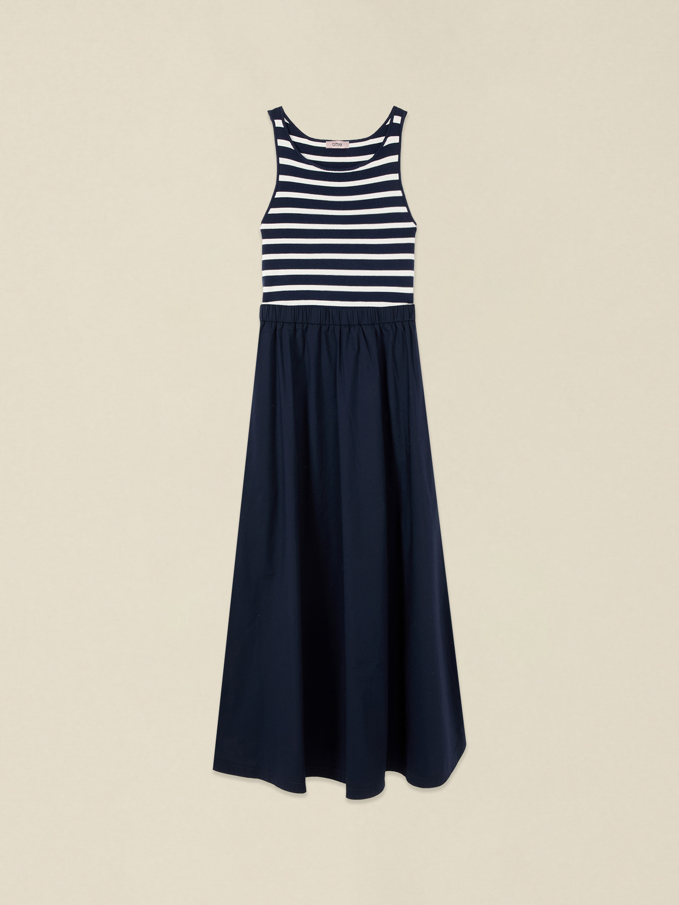 Two-tone dress with striped top image number 3