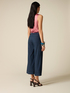 Cotton blend cropped trousers image number 1
