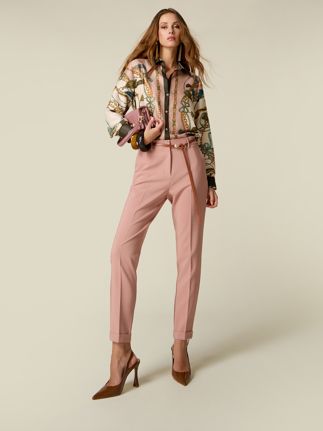 Chino trousers in technical fabric image number 0