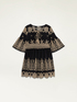 Short two-tone Broderie Anglaise dress image number 4