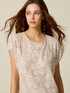 Embroidered blouse with lace image number 2
