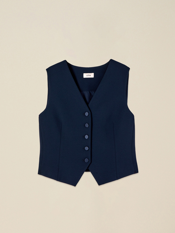 Gilet en tissu cr&ecirc;pe