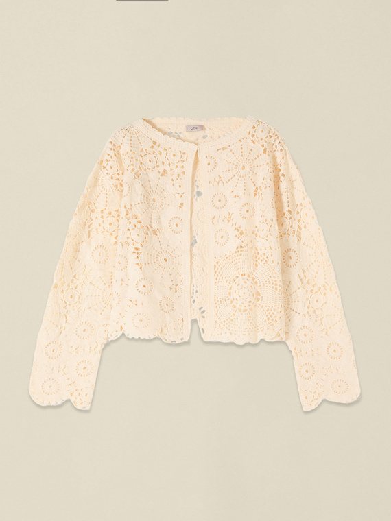 Short crochet cardigan