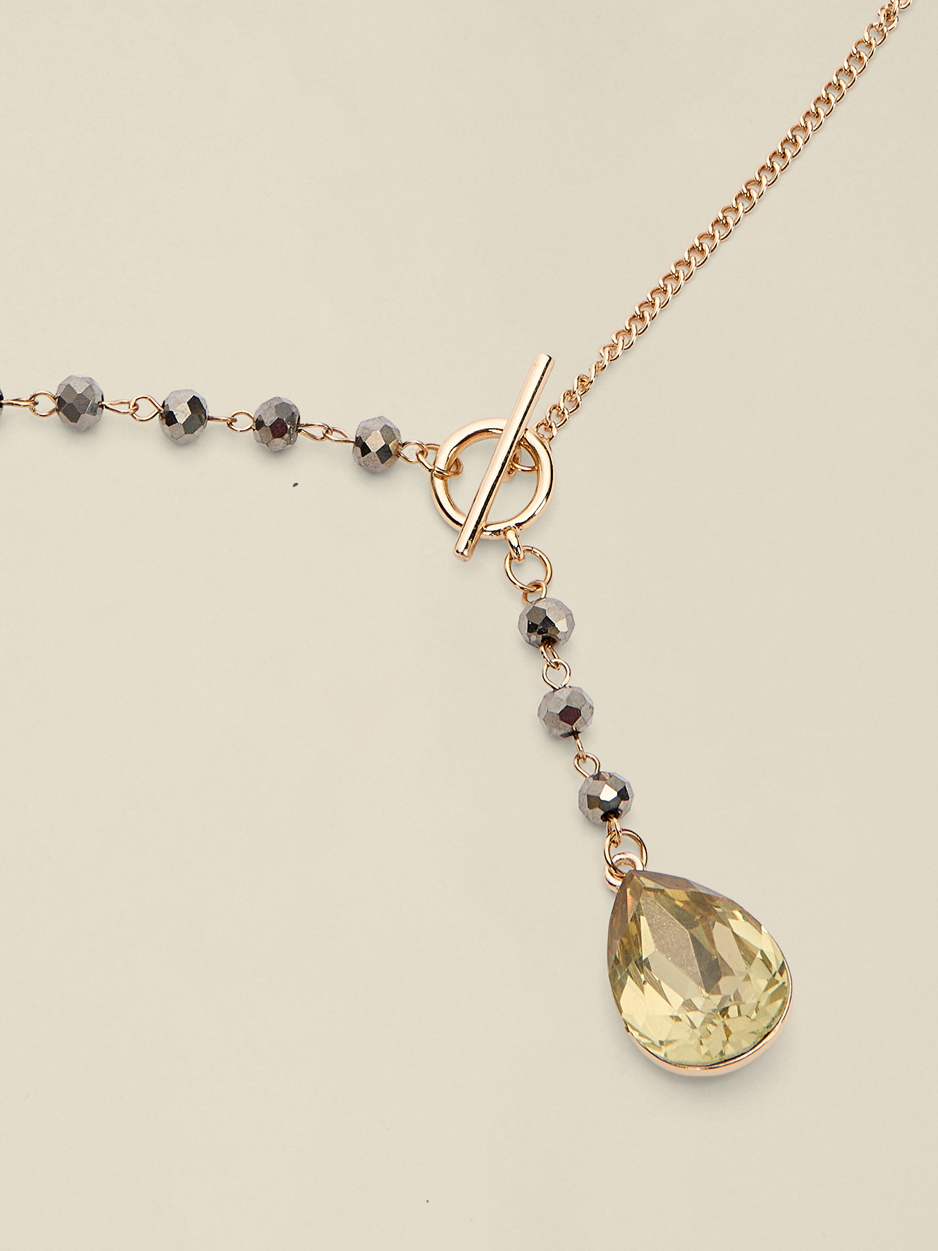 Asymmetric necklace with pendant image number 2