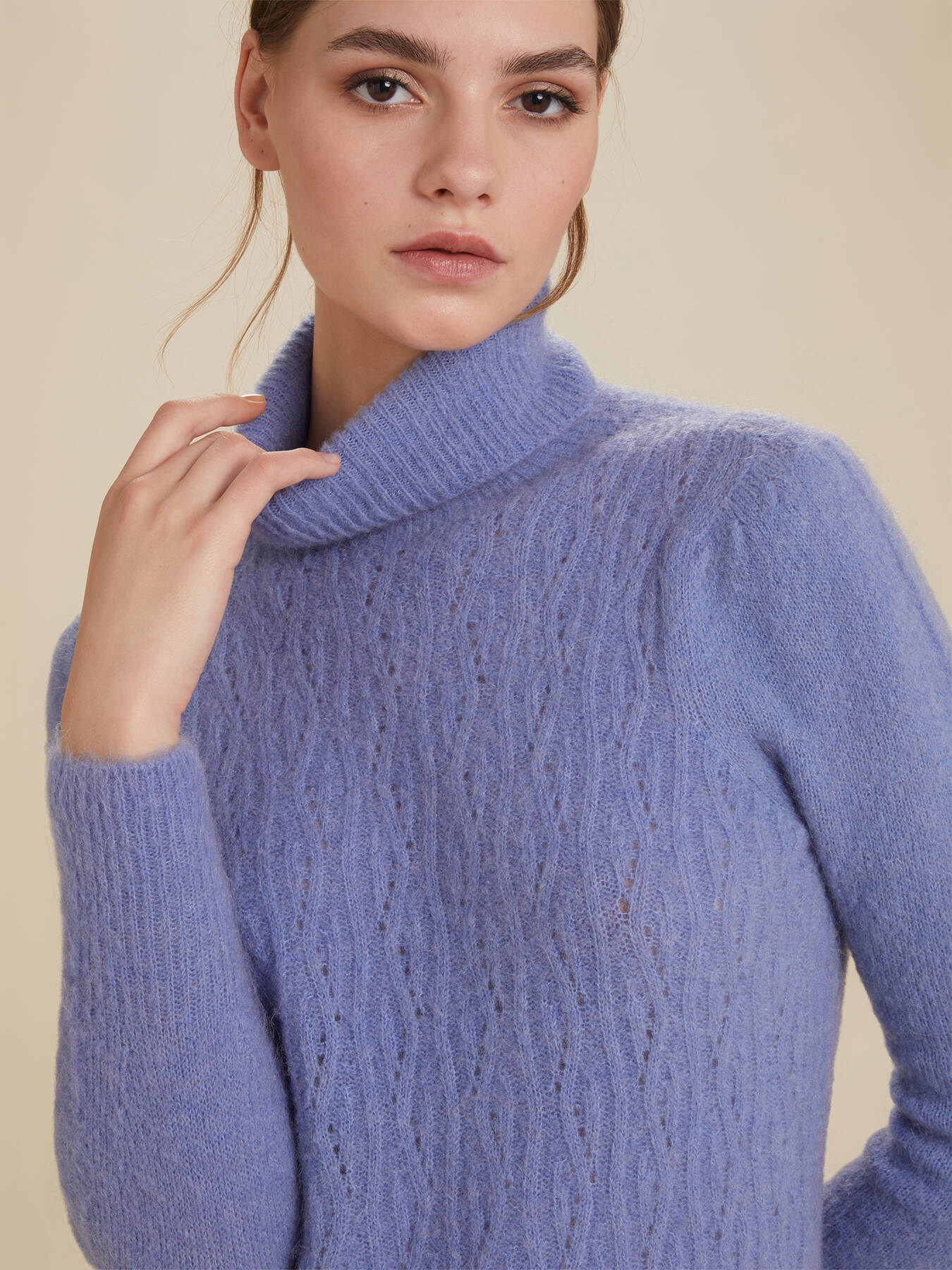 Mohair blend turtleneck pullover image number 3