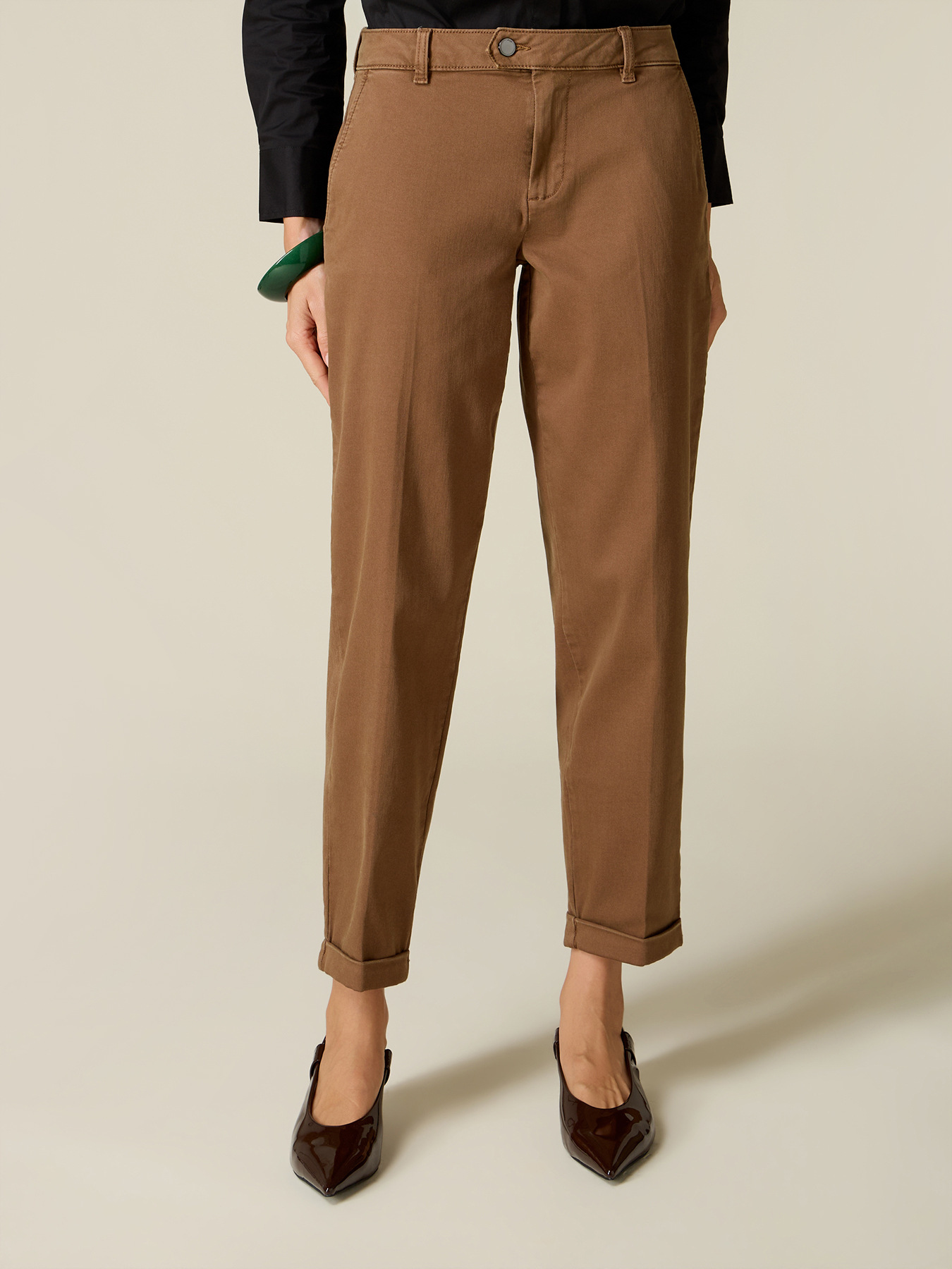 Pantalon chino en m&eacute;lange de coton image number 3