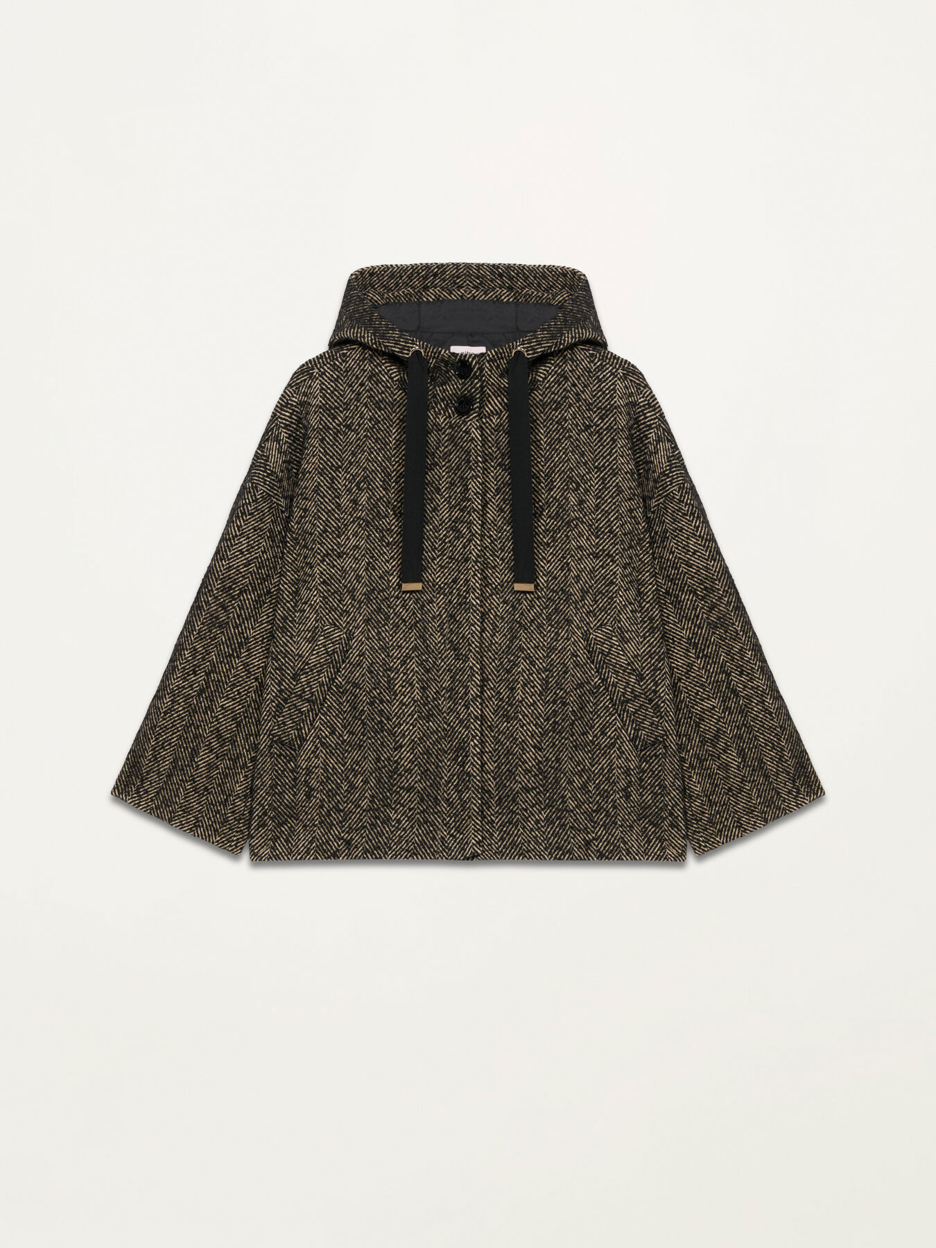 Cappa over in tessuto spigato image number 4