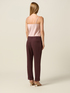 Pantaloni cropped in tessuto cr&ecirc;pe image number 1